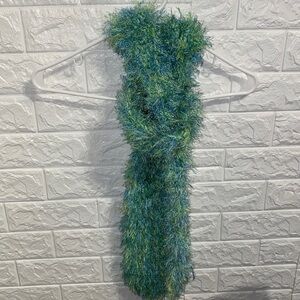 Fun Fur (eyelash yarn) Knitted neck Scarf